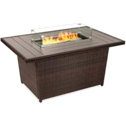 Best Choice Products 52in Wicker Propane Gas Fire Pit Table 50,000 BTU W/ Glass Wind Guard, Tank Holder, Cover 15 Best Choice Products 52in Wicker Propane Gas Fire Pit Table 50,000 BTU W/ Glass Wind Guard, Tank Holder, Cover -Garden & Outdoors GUEST 7107ca1b 57e7 461f ad8e 5c2416a5d8ec