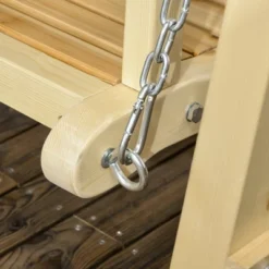 Outsunny Wooden Porch Swing, 2-Seater Outdoor Wood Loveseat Bench With Hanging Chains, Adjustable Canopy, A-Frame Base For Patio, Yard, Garden, Gray 11 Outsunny Wooden Porch Swing, 2-Seater Outdoor Wood Loveseat Bench With Hanging Chains, Adjustable Canopy, A-Frame Base For Patio, Yard, Garden, Gray -Garden & Outdoors GUEST 7153c179 4db9 4586 adf2 eb81b0f8aff2