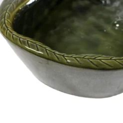 Sunnydaze Decor Sunnydaze Outdoor Solar Powered Glazed Ceramic Dove Water Fountain With Submersible Pump And Filter - 7" - Green -Garden & Outdoors GUEST 71620906 8ac8 4189 9543 2e51a67b8367