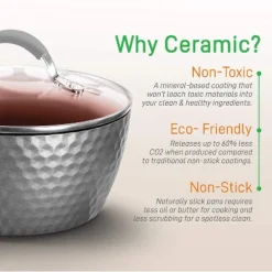 NutriChef NCCW11GD 11 Piece Nonstick Ceramic Coating Diamond Pattern Kitchen Cookware Pots And Pan Set With Lids And Utensils, Gray (2 Pack) 9 NutriChef NCCW11GD 11 Piece Nonstick Ceramic Coating Diamond Pattern Kitchen Cookware Pots And Pan Set With Lids And Utensils, Gray (2 Pack) -Garden & Outdoors GUEST 726a3f5c 3ca6 4bf1 946a 4040c13da936