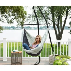 Ceara 3 Bar Hammock Swing Chair - Mercury Blue - Sol Living