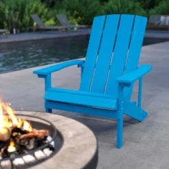 Merrick Lane Set Of 2 Adirondack Patio Chairs With Vertical Lattice Back And Weather Resistant Frame -Garden & Outdoors GUEST 732ea4ce 2c64 40e0 9a37 19f3756c08ea