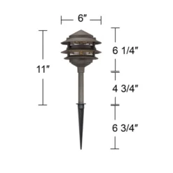 John Timberland Three-Tier Pagoda 11" High Bronze LED Landscape Path Light 12 John Timberland Three-Tier Pagoda 11" High Bronze LED Landscape Path Light -Garden & Outdoors GUEST 7356f58d d024 464e 9beb ec9af1dd93ae