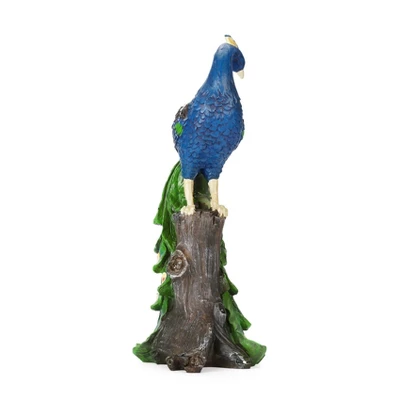 Techko Maid Peacock Meditating Solar Outdoor Garden Statue Decor With Spotlight 6 Techko Maid Peacock Meditating Solar Outdoor Garden Statue Decor With Spotlight - Image 4