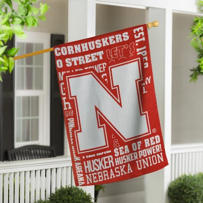 Evergreen Embossed Suede Flag, House Size, University Of Nebraska 10 Evergreen Embossed Suede Flag, House Size, University Of Nebraska - Image 8