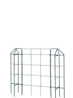 Gardener's Supply Company Zenith Trellis And Tower Combo | Sturdy Powder-Coated Steel Support For Heavy Fruiting Plants - 34" High Installed (Blue) -