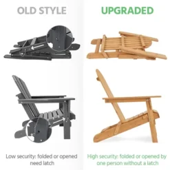 Yaheetech Folding Adirondack Chair Solid Wood Garden Chair Weather Resistant, Brown 16 Yaheetech Folding Adirondack Chair Solid Wood Garden Chair Weather Resistant, Brown -Garden & Outdoors GUEST 792021a1 2aaa 4913 8587 a7b8fbef1efb