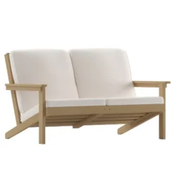 Merrick Lane All-Weather Poly Resin Wood Adirondack Style Deep Seat Patio Loveseat With Cushions -Garden & Outdoors GUEST 7923c94a 7357 4a80 97c6 683787585afd 1