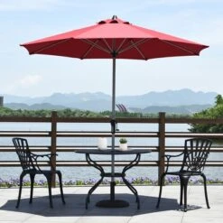 Costway 9' Patio Market Umbrella Outdoor Table Aluminum Crank W/8 Rib -Garden & Outdoors GUEST 7be359eb 834b 4167 8c24 7da9d905e83d