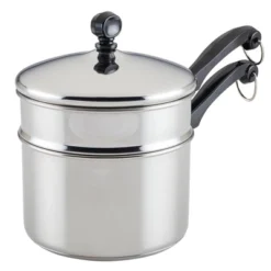 Farberware Classic Series 2qt Stainless Steel Double Boiler And Saucepan With Lid Silver -Garden & Outdoors GUEST 7c50de99 9e94 4ff0 9bac a7f6121c2d92