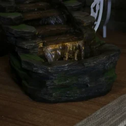 Sunnydaze Decor Sunnydaze 14"H Electric Polyresin Shale Falls Outdoor Water Fountain With LED Lights 18 Sunnydaze Decor Sunnydaze 14"H Electric Polyresin Shale Falls Outdoor Water Fountain With LED Lights -Garden & Outdoors GUEST 7de87377 5b0e 4a1e aa52 7a28bff11e00