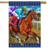 Horse Racing Everyday House Flag Jockeys Track 28" X 40" Briarwood Lane 2 Horse Racing Everyday House Flag Jockeys Track 28" X 40" Briarwood Lane -Garden & Outdoors GUEST 7e8d1851 ed4c 4229 bc0e 5fd67dc3cc5e