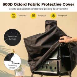 Costway 2-Layer Pizza Oven Wood Fired Pizza Grill Outside Pizza Maker With Waterproof Cover -Garden & Outdoors GUEST 802d1a7c 2695 4820 9242 603fe6621775