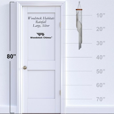 Woodstock Wind Chimes Signature Collection, Woodstock Habitats Rainfall Silver Wind Chime 5 Woodstock Wind Chimes Signature Collection, Woodstock Habitats Rainfall Silver Wind Chime - Image 3