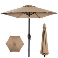 Best Choice Products 7.5ft Heavy-Duty Outdoor Market Patio Umbrella W/ Push Button Tilt, Easy Crank Lift -Garden & Outdoors GUEST 818aeb0d 3996 443f bc52 9145f8c42630