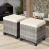Costway 2PCS Patio Rattan Cushioned Ottoman Seat Foot Rest Table 2 Costway 2PCS Patio Rattan Cushioned Ottoman Seat Foot Rest Table -Garden & Outdoors GUEST 865de0e0 a19e 46cc 9c90 189237ddad3a