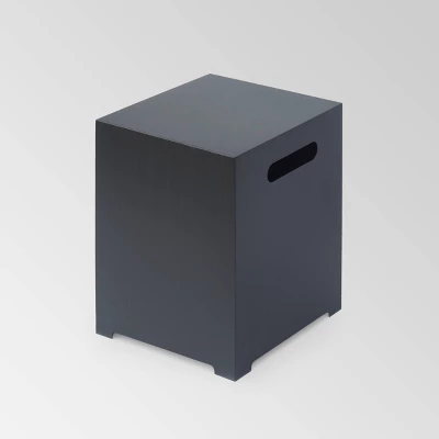 Thasos 10pc Acacia U-Shaped Farmhouse Sectional Sofa Set With Fire Pit - Gray - Christopher Knight Home 5 Thasos 10pc Acacia U-Shaped Farmhouse Sectional Sofa Set With Fire Pit - Gray - Christopher Knight Home - Image 3