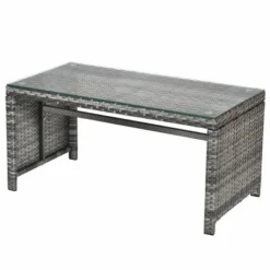 Costway 4PCS Rattan Patio Furniture Set Garden Sofa Cushioned Seat Mix Gray Wicker -Garden & Outdoors GUEST 892aeab3 9ade 4c49 9dae 595d3b406a08