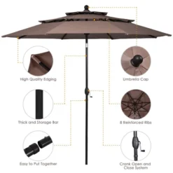 Tangkula Outdoor Auto-tilt Patio Market Umbrella W/ Double Vented 22 Tangkula Outdoor Auto-tilt Patio Market Umbrella W/ Double Vented -Garden & Outdoors GUEST 8a2ee8ca 8bba 429f a99c e746657b62b6
