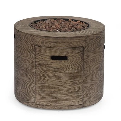 Senoia Outdoor Round Fire Pit - Brown - Christopher Knight Home 6 Senoia Outdoor Round Fire Pit - Brown - Christopher Knight Home - Image 4