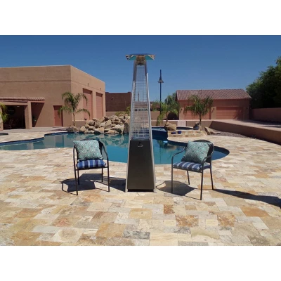 Glass Tube Outdoor Patio Heater Hammered Silver - AZ Patio Heaters 5 Glass Tube Outdoor Patio Heater Hammered Silver - AZ Patio Heaters - Image 3