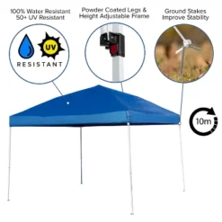 Flash Furniture 10'x10' Pop Up Event Canopy Tent With Carry Bag And Folding Bench Set - Portable Tailgate, Camping, Event Set -Garden & Outdoors GUEST 8da0308f a9ee 401d a3b4 f883ab16525b