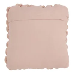 18"x18" Chunky Knit Square Throw Pillow Cover Pink - Saro Lifestyle