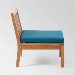 Yadira 3pc Acacia Wood Chat Set - Teak/Dark Teal - Christopher Knight Home -Garden & Outdoors GUEST 8e8f7500 8696 4019 8d01 398840f6f7db