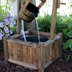 Sunnydaze Decor Sunnydaze 46"H Fir Wood Rustic Wishing Well Outdoor Water Fountain 12 Sunnydaze Decor Sunnydaze 46"H Fir Wood Rustic Wishing Well Outdoor Water Fountain -Garden & Outdoors GUEST 8f956135 6ddd 4246 8792 3729b056c619