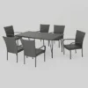 Nash 7pc Wicker Dining Set - Gray - Christopher Knight Home -Garden & Outdoors GUEST 911d9533 202d 4212 af61 ac2d9f723ce9
