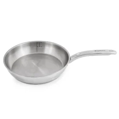 BergHOFF Belly Shape 18/10 Stainless Steel Skillet With Glass Lid