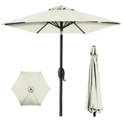 Best Choice Products 7.5ft Heavy-Duty Outdoor Market Patio Umbrella W/ Push Button Tilt, Easy Crank Lift -Garden & Outdoors GUEST 9270e64a 6042 4a88 b328 1e7f54a3835c