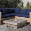 Square Propane Fire Pit With Wood Like Finish - Gray - Teamson Home -Garden & Outdoors GUEST 9386c536 7f35 486e 9179 0a2c829b2dc2