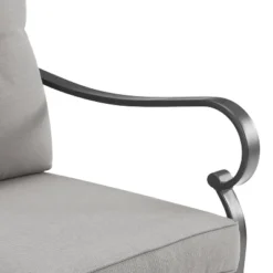 2pk Dahlia Outdoor Steel Arm Chairs Taupe/Matte Black - Crosley 18 2pk Dahlia Outdoor Steel Arm Chairs Taupe/Matte Black - Crosley -Garden & Outdoors GUEST 93c561e7 4093 467f 9a63 459718bdd9e1