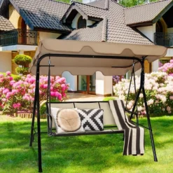 Costway Outdoor Patio Swing Canopy 3 Person Canopy Swing Chair Patio Hammock Brown 11 Costway Outdoor Patio Swing Canopy 3 Person Canopy Swing Chair Patio Hammock Brown -Garden & Outdoors GUEST 93e89a5a 899a 4702 afb9 e39348a86c2e