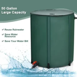 Costway 53 Gallon Portable Rain Barrel Water Collector Collapsible Tank W/Spigot Filter -Garden & Outdoors GUEST 94052c6f 13c9 4d05 98af 55ae1a9e0ede