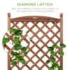 Best Choice Products Set Of 2 48in Wood Planter Box & Diamond Lattice Trellis, W/ Drainage, Optional Wheels - Walnut 1 Best Choice Products Set Of 2 48in Wood Planter Box & Diamond Lattice Trellis, W/ Drainage, Optional Wheels - Walnut -Garden & Outdoors GUEST 94d23f7f 78e6 4a5d b30e 6f817619f674