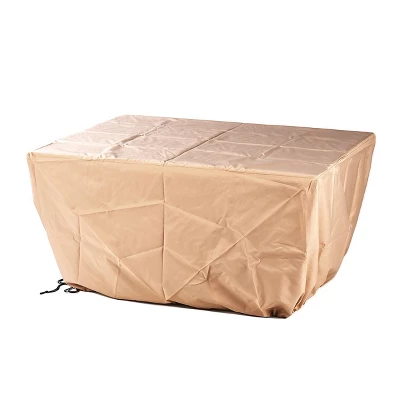 5pc Outdoor Dining Set With 48" Rectangle Fire Table & Deep Seating Swivel Rocking Chairs, Wind Blocker Lid & Covers - Oakland Living 16 5pc Outdoor Dining Set With 48" Rectangle Fire Table & Deep Seating Swivel Rocking Chairs, Wind Blocker Lid & Covers - Oakland Living - Image 14