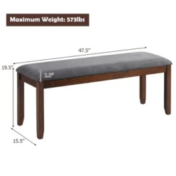 Costway Dining Bench Upholstered Entryway Bench Footstool Kitchen W/ Wood Legs 13 Costway Dining Bench Upholstered Entryway Bench Footstool Kitchen W/ Wood Legs -Garden & Outdoors GUEST 98962dc5 6b81 4d78 aa36 fee8946f718e
