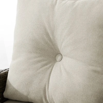 Rockport Outdoor Wicker High Back Sofa - Oatmeal/Light Brown - Crosley 11 Rockport Outdoor Wicker High Back Sofa - Oatmeal/Light Brown - Crosley - Image 9