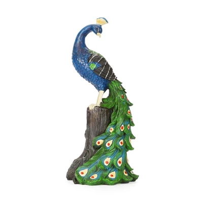 Techko Maid Peacock Meditating Solar Outdoor Garden Statue Decor With Spotlight 5 Techko Maid Peacock Meditating Solar Outdoor Garden Statue Decor With Spotlight - Image 3