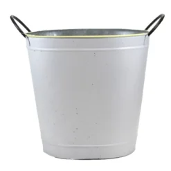 Home & Garden 12.5" Sweet Bee Metal Bucket Decor Catchall Trash Can Direct Designs International - Planters
