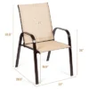 Costway 4PCS Patio Chairs Garden Deck Yard With Armrest Brown/Beige/Gray -Garden & Outdoors GUEST 9bce7389 451d 45c4 8650 55e97335b07c