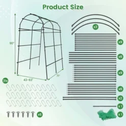 Costway 7.5FT Garden Arch Trellis Outdoor Plant Support Archway For Climbing Vine Flower 18 Costway 7.5FT Garden Arch Trellis Outdoor Plant Support Archway For Climbing Vine Flower -Garden & Outdoors GUEST 9c120e12 c552 4366 b5f9 1b9dfc278de7