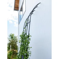 Gardener's Supply Company | Titan Half Arch | Decorative Garden Arch For Backyard, Patio, Courtyard | Durable Weatherproof Steel Support For Climbing