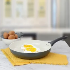 Oster® Oster Ridge Valley 12 Inch Aluminum Nonstick Frying Pan In Grey