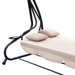 Outsunny 3 Seat Outdoor Free Standing Swing Bench Porch Swing With Stand, Comfortable Cushioned Fabric & Included Canopy 14 Outsunny 3 Seat Outdoor Free Standing Swing Bench Porch Swing With Stand, Comfortable Cushioned Fabric & Included Canopy -Garden & Outdoors GUEST 9ce8db73 374f 47c6 9ec1 8207d73b263b