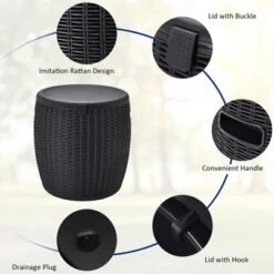 Costway 9.5 Gallon 4-in-1 Patio Rattan Cool Bar Cocktail Table Side Table BrownBlack 19 Costway 9.5 Gallon 4-in-1 Patio Rattan Cool Bar Cocktail Table Side Table BrownBlack -Garden & Outdoors GUEST 9d471f60 6a42 45fb 8bef 2e09b4cdf843