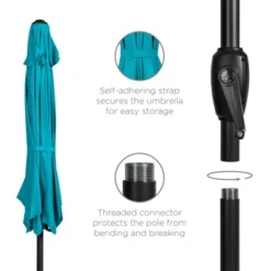 Best Choice Products 7.5ft Heavy-Duty Outdoor Market Patio Umbrella W/ Push Button Tilt, Easy Crank Lift -Garden & Outdoors GUEST 9efbe543 41d2 4982 a3a2 fd733bf79d31