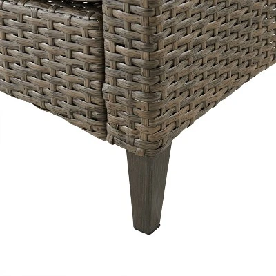 Rockport Outdoor Wicker High Back Sofa - Oatmeal/Light Brown - Crosley 10 Rockport Outdoor Wicker High Back Sofa - Oatmeal/Light Brown - Crosley - Image 8